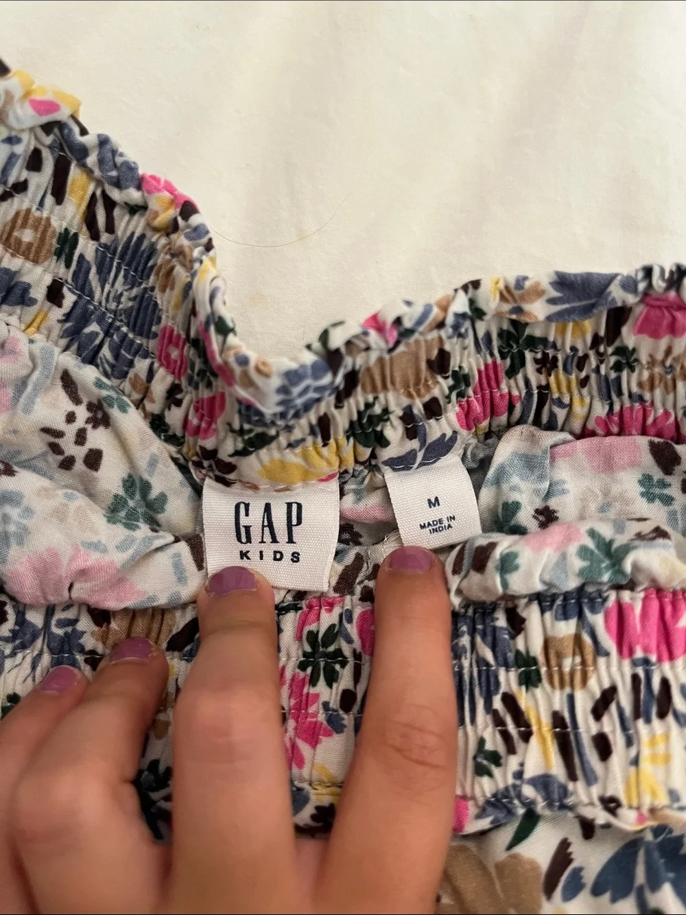 GAP Floral Ruffle Skort - Pink, Blue & Cream